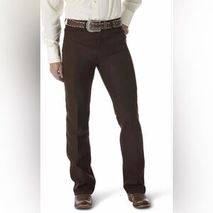 Wrangler Men's Wrancher Dress Jean Brown Dress Pants 36x30 regular fit